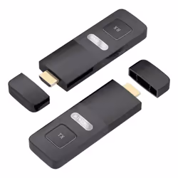 AISENS ASWL-H2K30M001-BK, 1920 x 1080 pixels, Émetteur et récepteur AV, 30 m, Sans fil, Noir