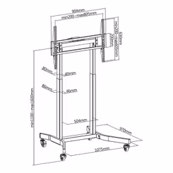 AISENS FTF100E-271 support pour téléviseur 2,54 m (100") Noir - Vue supplémentaire 6