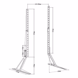 AISENS DT80F-305 support pour téléviseur 2,03 m (80") Noir - Vue supplémentaire 7