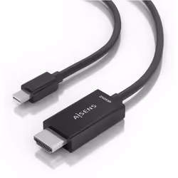 AISENS A125-0889 câble vidéo et adaptateur 3 m Mini DisplayPort HDMI Type A (Standard) Noir