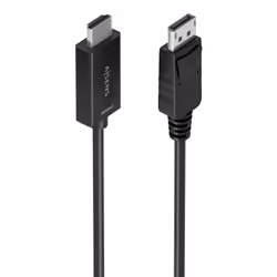 AISENS A125-0892, 1 m, DisplayPort, HDMI Type A (Standard), Mâle, Mâle, Droit