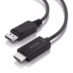 AISENS A125-0892 câble vidéo et adaptateur 1 m DisplayPort HDMI Type A (Standard) Noir