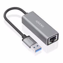 AISENS A106-0897, Avec fil, USB, Ethernet, 1000 Mbit/s, Gris