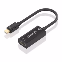 AISENS A125-0904 câble vidéo et adaptateur 0,15 m Mini DisplayPort HDMI Type A (Standard) Noir