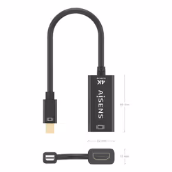 AISENS A125-0904 câble vidéo et adaptateur 0,15 m Mini DisplayPort HDMI Type A (Standard) Noir - Vue supplémentaire 4