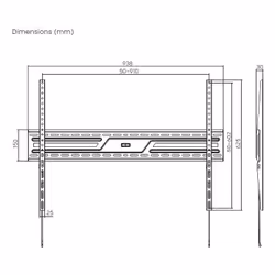 AISENS WT100F-317 support pour téléviseur 2,54 m (100") Noir - Vue supplémentaire 7