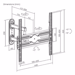 AISENS WT65TSLE-321 support pour téléviseur 65" Noir - Vue supplémentaire 7