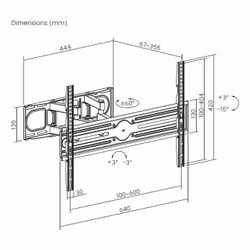 AISENS WT80TSLE-327 support pour téléviseur 2,03 m (80") Noir - Vue supplémentaire 7