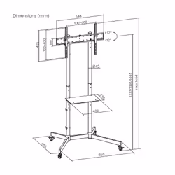 AISENS FT70TE-333 support pour téléviseur 70" Noir - Vue supplémentaire 7