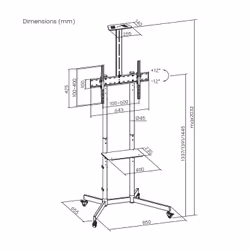 AISENS FT70TE-335 support pour téléviseur 70" Noir - Vue supplémentaire 7