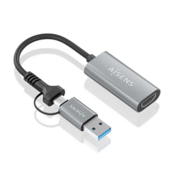 AISENS A109-0913 adaptateur graphique USB Gris