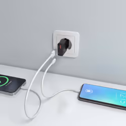 AISENS ASCH-30W2P047-BK chargeur d'appareils mobiles Caméra Numérique, MP3, MP4, Téléphone portable, Navigateur, Ordinateur portable, Consoles portables, Smartphone, Tablette, Universel Noir Secteur Charge rapide Intérieure - Vue supplémentaire 5