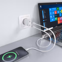 AISENS ASCH-30W2P048-W chargeur d'appareils mobiles Caméra Numérique, MP3, MP4, Téléphone portable, Navigateur, Ordinateur portable, Consoles portables, Smartphone, Tablette, Universel Blanc Secteur Charge rapide Intérieure - Vue supplémentaire 6