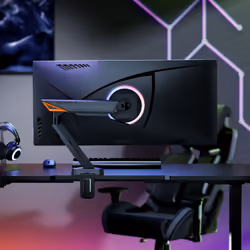 AISENS DT49TSRRGB-347 support d'écran plat pour bureau 124,5 cm (49") Noir, Gris - Vue supplémentaire 4
