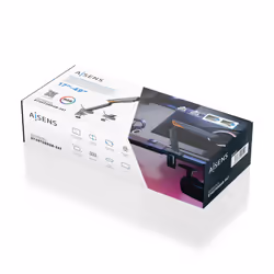 AISENS DT49TSRRGB-347 support d'écran plat pour bureau 124,5 cm (49") Noir, Gris - Vue supplémentaire 6