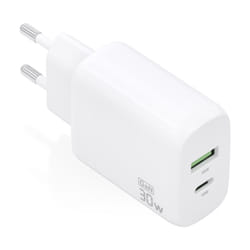 AISENS A110-0923 chargeur d'appareils mobiles Caméra Numérique, MP3, MP4, Téléphone portable, Navigateur, Ordinateur portable, Consoles portables, Smartphone, Tablette, Universel Blanc Secteur Charge rapide Intérieure