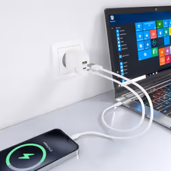 AISENS A110-0923 chargeur d'appareils mobiles Caméra Numérique, MP3, MP4, Téléphone portable, Navigateur, Ordinateur portable, Consoles portables, Smartphone, Tablette, Universel Blanc Secteur Charge rapide Intérieure - Vue supplémentaire 5