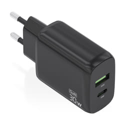 AISENS A110-0923 Caméra Numérique, MP3, MP4, Téléphone portable, Navigateur, Ordinateur portable, Consoles portables, Smartphone, Tablette, Universel Noir Secteur Charge rapide Intérieure