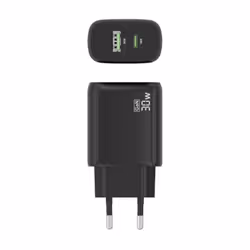 AISENS A110-0923 Caméra Numérique, MP3, MP4, Téléphone portable, Navigateur, Ordinateur portable, Consoles portables, Smartphone, Tablette, Universel Noir Secteur Charge rapide Intérieure - Vue supplémentaire 4