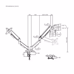 AISENS DT32TSR-357 support d'écran plat pour bureau 81,3 cm (32") Noir - Vue supplémentaire 7