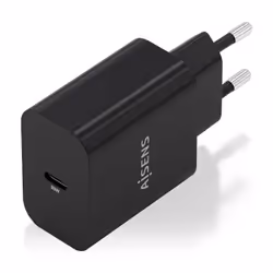 AISENS A110-0939 chargeur d'appareils mobiles Caméra Numérique, GPS, MP3, MP4, Téléphone portable, Ordinateur portable, Smartphone, Tablette, Universel Noir Secteur Charge rapide Intérieure