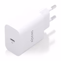 AISENS A110-0940 chargeur d'appareils mobiles Caméra Numérique, GPS, MP3, MP4, Téléphone portable, Ordinateur portable, Smartphone, Tablette, Universel Blanc Secteur Charge rapide Intérieure