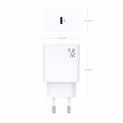 AISENS A110-0940 chargeur d'appareils mobiles Caméra Numérique, GPS, MP3, MP4, Téléphone portable, Ordinateur portable, Smartphone, Tablette, Universel Blanc Secteur Charge rapide Intérieure - Vue supplémentaire 4