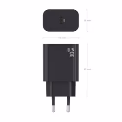 AISENS A110-0941 chargeur d'appareils mobiles Caméra Numérique, GPS, MP3, MP4, Téléphone portable, Ordinateur portable, Smartphone, Tablette, Universel Noir Secteur Charge rapide Intérieure - Vue supplémentaire 4