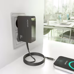 AISENS ASCH-1PD100WL50-BK chargeur d'appareils mobiles Caméra Numérique, GPS, Téléphone portable, Ordinateur portable, Smartphone, Tablette, Universel Noir Secteur Charge rapide Intérieure - Vue supplémentaire 6