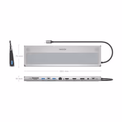 AISENS ASUC-12P020-GR station d'accueil Avec fil USB 3.2 Gen 1 (3.1 Gen 1) Type-C Gris - Vue supplémentaire 4