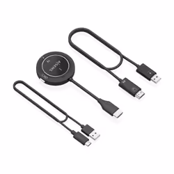 AISENS ASWL-H2K30M002-BK, 1920 x 1080 pixels, Émetteur et récepteur AV, 30 m, Avec fil &sans fil, Noir