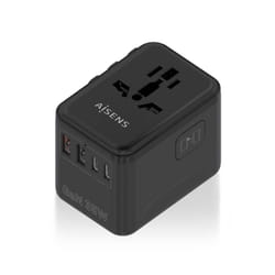 AISENS ASPS-2A3C09-BK chargeur d'appareils mobiles Universel Noir Secteur Charge rapide Intérieure