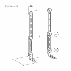 AISENS SPK03U-375 support pour téléviseur - Vue supplémentaire 7