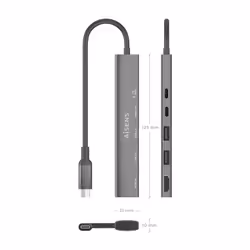 AISENS ASUC-5P022-GR station d'accueil Avec fil USB 3.2 Gen 1 (3.1 Gen 1) Type-C Gris - Vue supplémentaire 4