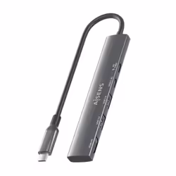 AISENS ASUC-5P022-GR station d'accueil Avec fil USB 3.2 Gen 1 (3.1 Gen 1) Type-C Gris - Vue supplémentaire 8