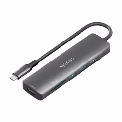 AISENS ASUC-6P024-GR, Avec fil, USB 3.2 Gen 1 (3.1 Gen 1) Type-C, Gris, 5 Gbit/s, USB, USB Type-C