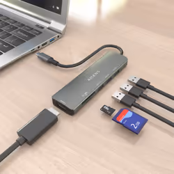 AISENS ASUC-6P024-GR station d'accueil Avec fil USB 3.2 Gen 1 (3.1 Gen 1) Type-C Gris - Vue supplémentaire 5