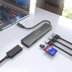 AISENS ASUC-6P024-GR station d'accueil Avec fil USB 3.2 Gen 1 (3.1 Gen 1) Type-C Gris - Vue supplémentaire 6