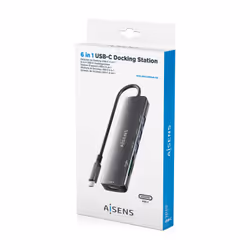 AISENS ASUC-6P024-GR station d'accueil Avec fil USB 3.2 Gen 1 (3.1 Gen 1) Type-C Gris - Vue supplémentaire 7