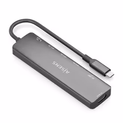 AISENS ASUC-7P025-GR station d'accueil Avec fil USB 3.2 Gen 1 (3.1 Gen 1) Type-C Gris