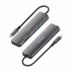AISENS ASUC-7P025-GR station d'accueil Avec fil USB 3.2 Gen 1 (3.1 Gen 1) Type-C Gris