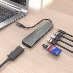 AISENS ASUC-7P025-GR station d'accueil Avec fil USB 3.2 Gen 1 (3.1 Gen 1) Type-C Gris - Vue supplémentaire 5