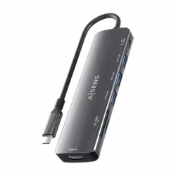 AISENS ASUC-7P025-GR station d'accueil Avec fil USB 3.2 Gen 1 (3.1 Gen 1) Type-C Gris - Vue supplémentaire 8