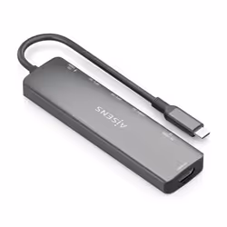 AISENS ASUC-7P026-GR station d'accueil Avec fil USB 3.2 Gen 1 (3.1 Gen 1) Type-C Gris