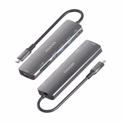 AISENS ASUC-7P026-GR station d'accueil Avec fil USB 3.2 Gen 1 (3.1 Gen 1) Type-C Gris