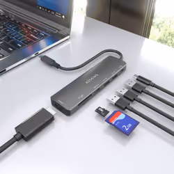 AISENS ASUC-7P026-GR station d'accueil Avec fil USB 3.2 Gen 1 (3.1 Gen 1) Type-C Gris - Vue supplémentaire 6