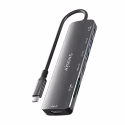 AISENS ASUC-7P026-GR station d'accueil Avec fil USB 3.2 Gen 1 (3.1 Gen 1) Type-C Gris - Vue supplémentaire 8
