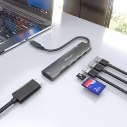 AISENS ASUC-7P027-GR station d'accueil Avec fil USB 3.2 Gen 1 (3.1 Gen 1) Type-C Gris - Vue supplémentaire 6