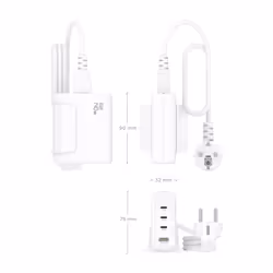 AISENS ASCH-140W4P055-W chargeur d'appareils mobiles Universel Blanc Secteur Charge rapide Intérieure - Vue supplémentaire 4