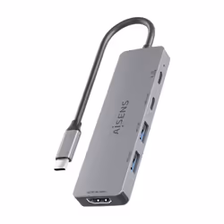 AISENS ASUC-5P028-GR station d'accueil Avec fil USB 3.2 Gen 1 (3.1 Gen 1) Type-C Gris - Vue supplémentaire 3